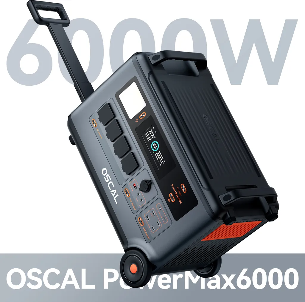 OSCAL PowerMax 6000 Powerstation 6000W 3600Wh LiFePO4