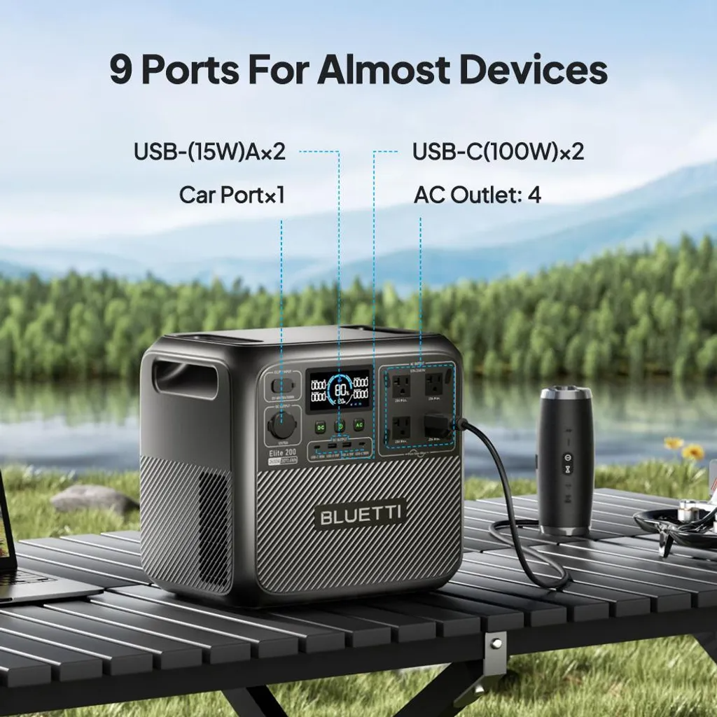 BLUETTI Elite 200 V2 Solargenerator 2600W mit Solarmodul