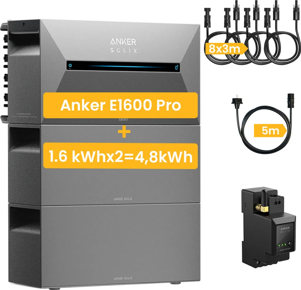 Anker SOLIX Solarbank 2 E1600 Pro Speicher mit BP1600