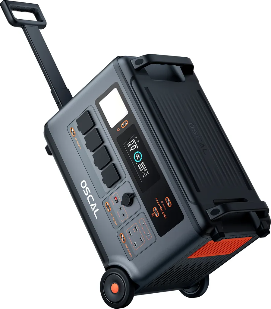 OSCAL PowerMax 6000 Powerstation 6000W LiFePO4 3600Wh