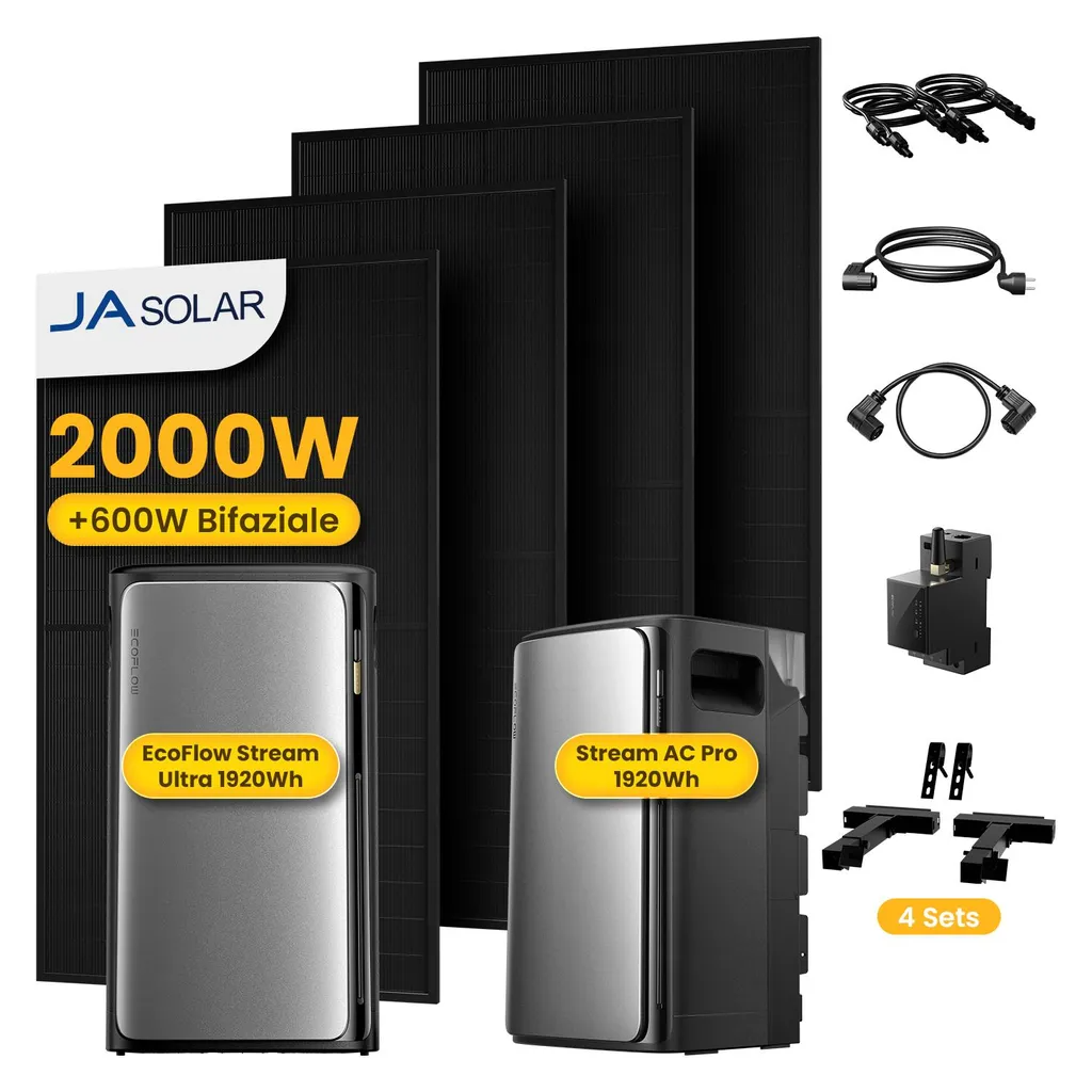 EcoFlow STREAM Ultra + 4x JA Solar 500W Balkonkraftwerk