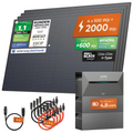 Solarway x Anker SOLIX 800W Balkonkraftwerk 4x 500W bifazial + Solarbank 2 E1600 Pro + 2x Erweiterungsakku